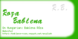 roza bablena business card