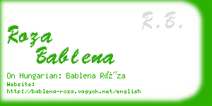 roza bablena business card